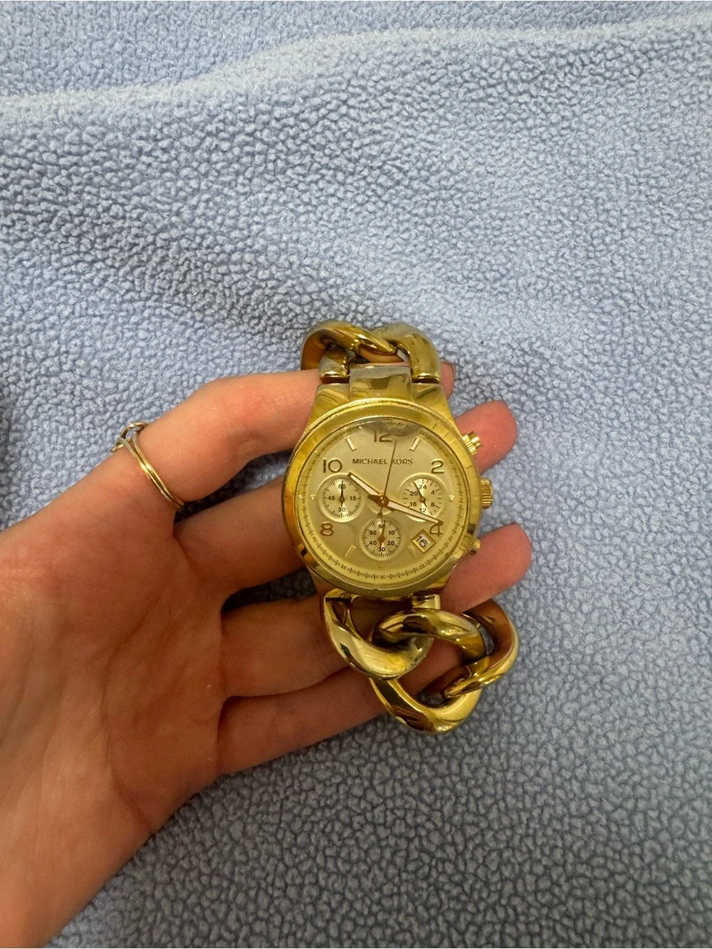 Michael Kors Gold Chain-Link Bracelet Watch